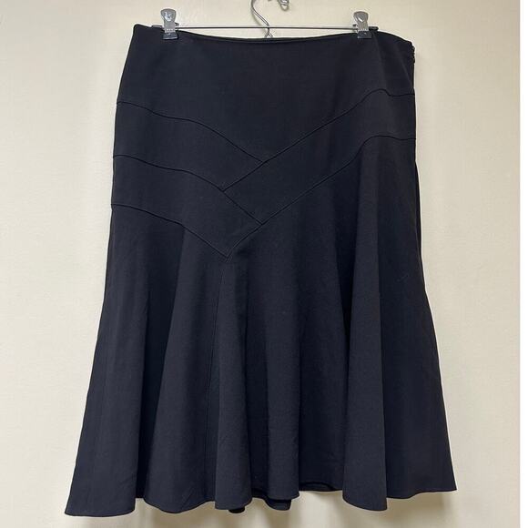 Sandro Black Side Zip Workwear Classic Knee Length Skirt Size 10 Clueless - Picture 2 of 9